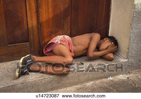 Stock Photo - boy, person, homeless, brazil, 3491, people. Fotosearch