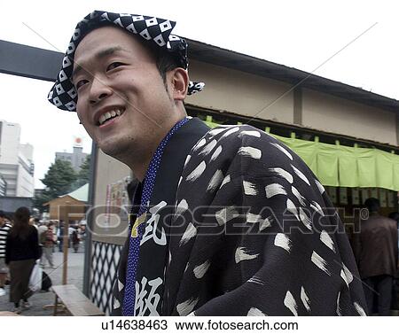 Stock Image - buddhist, person, asakusa, faces, japan, people. Fotosearch