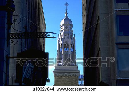 canada, churchs, quebec, tower, bell, view View Large Photo Image Picture - canada, churchs, quebec, tower, bell, view. Fotosearch