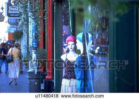 canada, women, montreal, storefront, mannequins, shopping View Large Photo Image Stock Photo - canada, women, montreal, storefront, mannequins, shopping. Fotosearch