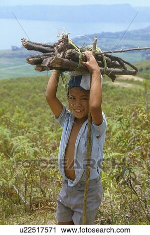 Stock Image - carrying, person, boy, indonesia, 3998, people. Fotosearch