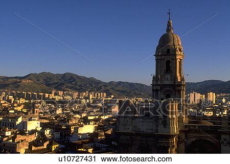 Stock Image - cathedral, costa, spain, malaga, skyline. Fotosearch