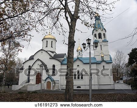 Stock Image - church, person, orthodox, new, russia, people. Fotosearch