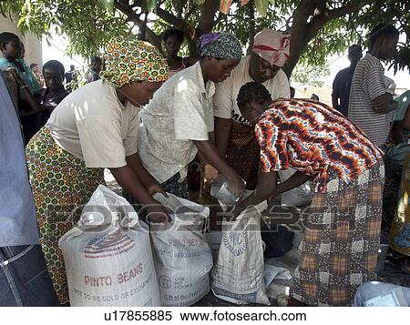 Stock Photography - distribution, people, zambia, person, hand, food. Fotosearch