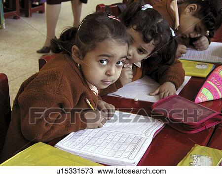 Stock Image - egypt, girl, 5801, school, person, people. Fotosearch