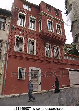 Stock Photo - fanar, person, scene, street, turkey, people. Fotosearch