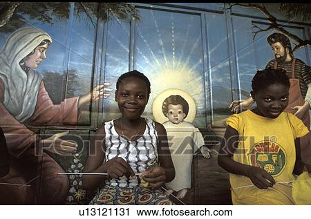 Stock Image - feminine, person, centre, benin, 7540, people. Fotosearch