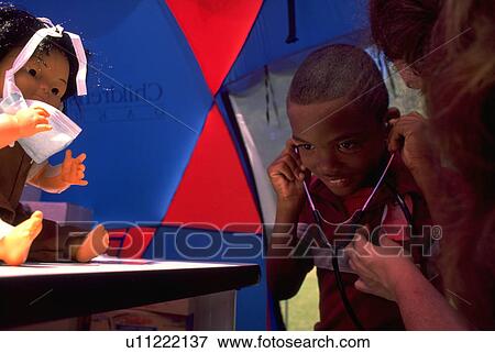 festival, child, stethoscope, kid, children, people View Large Photo Image Stock Photo - festival, child, stethoscope, kid, children, people. Fotosearch