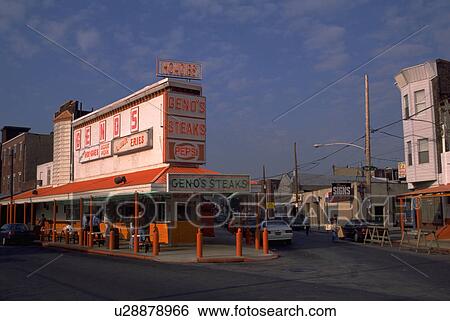 Stock Photograph - food, eatery, street, pa, philadelphia, corner. Fotosearch