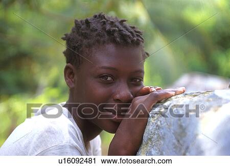 Stock Image - jeremie, girl, haiti, 4268, person, people. Fotosearch
