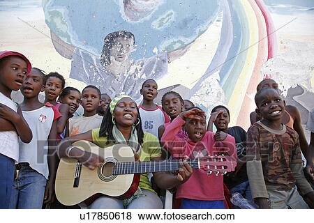 Stock Photo - kids, people, namibia, children, person, party. Fotosearch