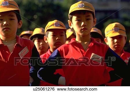largest, children, up, line, boys, school View Large Photo Image Stock Photograph - largest, children, up, line, boys, school. Fotosearch