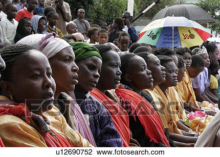 Stock Image - mass, party, kenya, person, people, wedding. Fotosearch