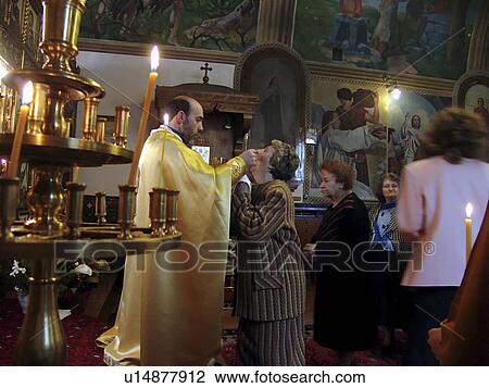 Stock Image - mass, people, sunday, bulgaria, person, love. Fotosearch