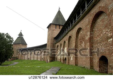 Picture - novgorod, person, veliky, kremlin, russia, people. Fotosearch