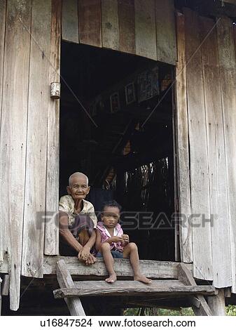 old, child, cambodia, home, person, people View Large Photo Image Picture - old, child, cambodia, home, person, people. Fotosearch