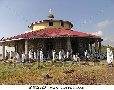 Picture - orthodox, person, zeyit, debre, ethiopia, people. Fotosearch
