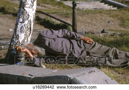 Stock Image - person, poverty, russia, 5128, people. Fotosearch
