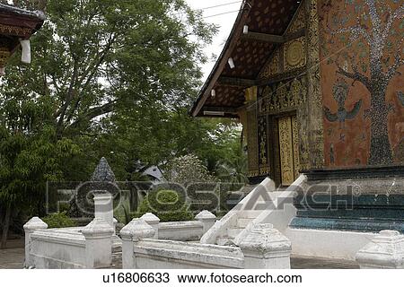 Stock Image - person, xieng, wat, laos, people. Fotosearch