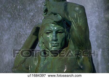 Stock Photo - philadelphia, memorial, square, logan, fountain, swann. Fotosearch