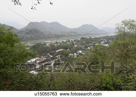 Stock Image - prabang, person, luang, view, laos, people. Fotosearch