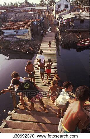 Stock Image - recife, children, peixinhos, favela, brazil, 3734. Fotosearch