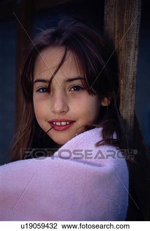 Stock Image - released, child, girl, portrait, model. Fotosearch