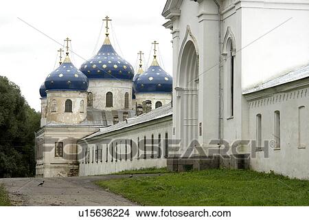 Picture - roofs, person, onion, detail, russia, people. Fotosearch