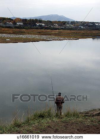 sakhalin, person, tunaycha, lake, russia, people View Large Photo Image Stock Photo - sakhalin, person, tunaycha, lake, russia, people. Fotosearch