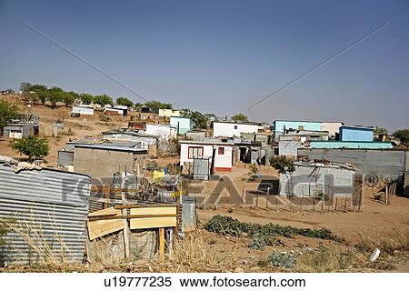 Stock Photography - settlements, person, squatter, shantytown, namibia, people. Fotosearch