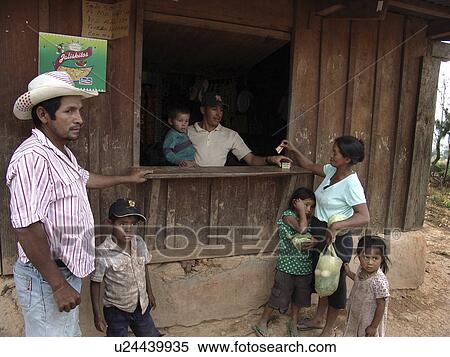 Stock Photography - shop, person, village, small, honduras, people. Fotosearch