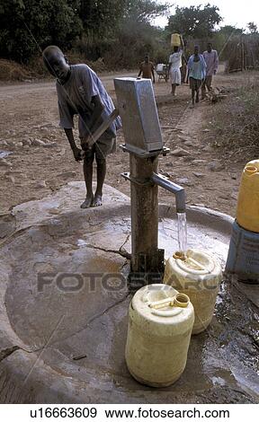Stock Photo - sudan, people, south, 6073, person, water. Fotosearch
