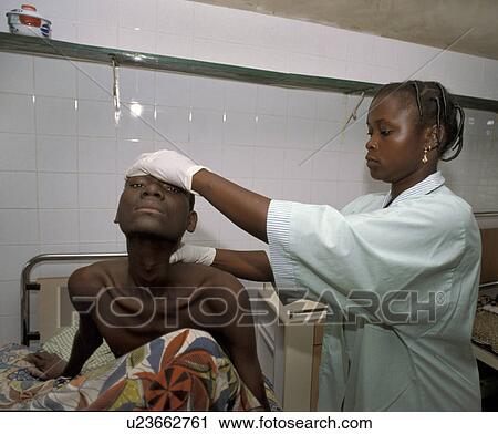 Stock Image - treating, people, nurse, benin, person, woman. Fotosearch