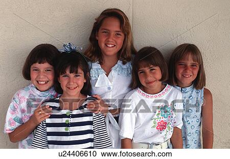 Stock Image - unusual, released, friends, portrait, girls, model. Fotosearch