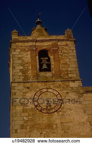 Stock Photo - vane, clock, weather, tower, bell, old. Fotosearch