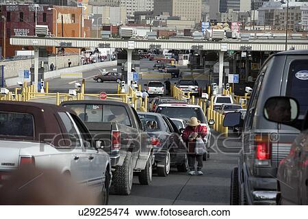 Picture - waiting, person, cars, hispanic, mexico, people. Fotosearch