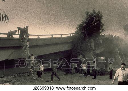 Stock Photo - white, california, oakland, earthquake, black. Fotosearch