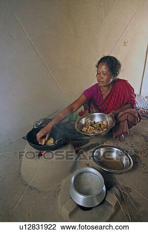 Stock Image - women, food, fish, person, people, woman. Fotosearch