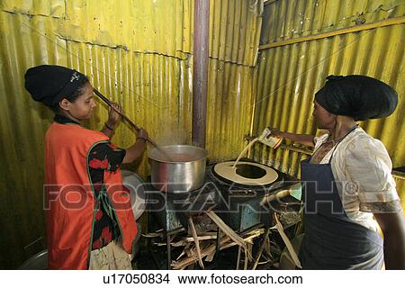 Picture - womens, people, ethiopia, women, person, food. Fotosearch