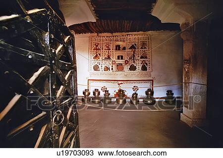 Stock Image - adobe, kitchen, rajasthan, indian, india, home. Fotosearch