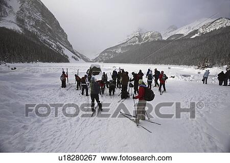 Stock Photo - alberta, mountains, covered, snow, winter, rocky. Fotosearch