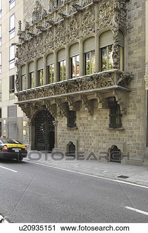 Stock Image - architect, quadras, designed, building, modernist, palau. Fotosearch
