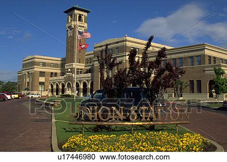 Stock Image - arkansas, railroad, rock, little, station, union. Fotosearch