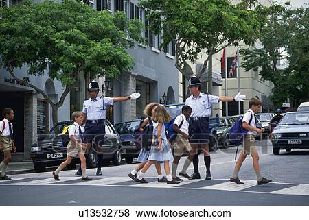 assisting, kids, policemen, street, crossing, children View Large Photo Image Stock Photo - assisting, kids, policemen, street, crossing, children. Fotosearch