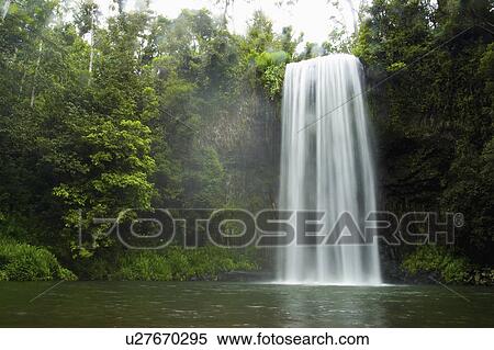 Stock Photography - australia, rain, northern, beautiful, forrest, waterfall. Fotosearch