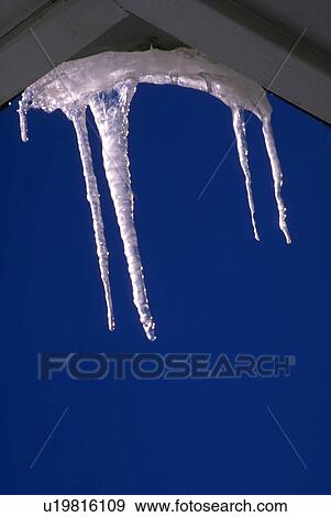 awning, icicle, house, ice, colorado, detail View Large Photo Image Stock Photo - awning, icicle, house, ice, colorado, detail. Fotosearch