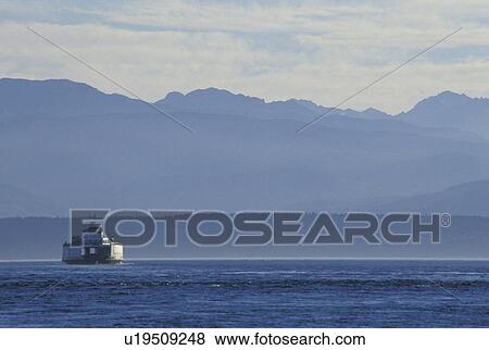 Stock Photo - background, washington, shaw, cruising, boating, wa. Fotosearch
