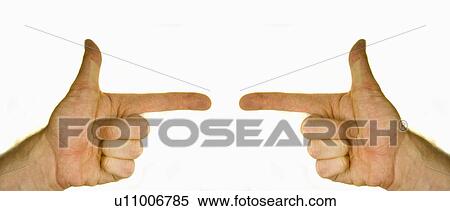 Stock Photography - bea, mens, tow, pointing, hands, two. Fotosearch