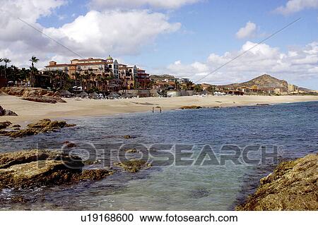 Stock Image - beach, california, baja, cabos, hotels. Fotosearch