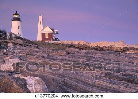 beach, light, lighthouse, pemaquid, sunset, county View Large Photo Image Picture - beach, light, lighthouse, pemaquid, sunset, county. Fotosearch